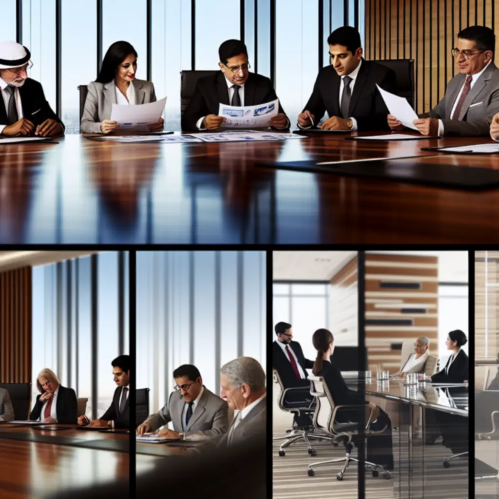 Consultants and client leaders collaborating in a modern boardroom